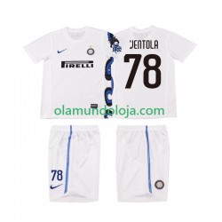 Camisola Inter de Milão VENTOLA 78 Retro Criança Equipamento Segundo 2011 2010 Manga Curta
